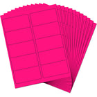 JAM Paper - Étiquette d'adresse laser/jet d'encre - 2 po x 4 po - Rose fluo fluo - Paquet de 120-Taille : Moyenne (2 x 4 pouces), Les étiquettes imprimables sont faciles à créer et à personnaliser