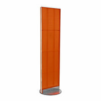 Azar Displays – Présentoir de plancher autoportant à panneau perforé, 16 x 60 po, orange (700250-ORG)-En panneau perforé