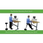 Uncaged Ergonomics – Tabouret Wobble, siège à position assise active pour les bureaux debout, noir-BASE STABLE CONTREBALANCÉE : Bouge avec vous et se tient à la verticale naturellement pour vous permettre de vous asseoir sans basculer ni bercer. Le revêtement caoutchouté est anti-dérapant, anti-égratignures offre une grande stabilité sur la plupart des surfaces