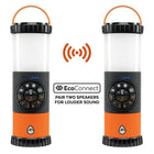 ECOXGEAR – EcoLanterrn étanche avec DEL haute intensité, haut-parleur Bluetooth 360º intégré et bloc-pile 4400 mAh, orange-Port de sortie de recharge USB 5 V