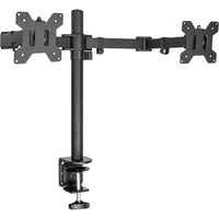 AnthroDesk - Support double écran robuste-Montoir à double montage à double montage, compatible avec des moniteurs avec des trous de montage VESA de 75x75mm ou 100x100mm