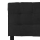 Flash Furniture - Tête de lit Bedford double touffetée et rembourrée en tissu noir-Conception de point de boîte