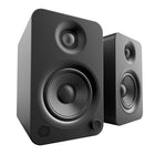 Kanto – Haut-parleurs étagères amplifiés YU4 avec Bluetooth et pré-ampli phono, noir mat-La technologie Bluetooth avec Qualcomm aptX vous permet de profiter d'une diffusion de qualité supérieure depuis la paume de votre main