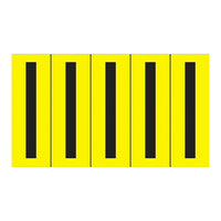 Accuform Signs - Les Fournitures Et Les Outils - Repères Individuels De Lettres Et De Chiffres, paquet de 10-Caractère I