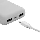General Suppy Chargeur Portable à Deux Ports USB de 10000mAh - Gris Argenté-Jusqu'à 3 appareils