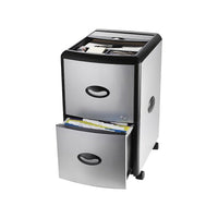 Storex - Classeur de luxe avec verrou, panneaux avec garnitures métalliques, rangement supplémentaire-Un couvercle amovible permet de garder les provisions à portée de main et hors de vue