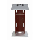 Urbann Lutrin K2 sans roulettes - aluminium et bois - tout acajou-610 mm x 510 mm x 1143 mm (24" x 20" x 45")