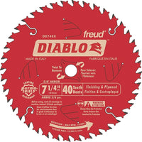 Freud, Lames De Scie Pour Entrepreneur - Lames De Scie Finition, 7-1/4po, 40 Dents, Pour Bois, paquet de 3-Type d'utilisation Bois