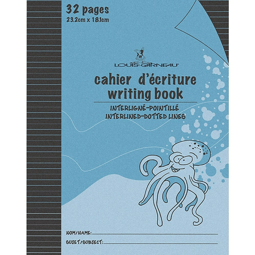 Louis Garneau - Cahier d'écriture interligné/pointillé, 32 pages