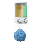 Euro – Distributeur à savon Duo, blanc-Ce distributeur à savon polyvalent peut être installé dans un coin ou à plat sur un mur