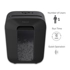 Fellowes - Déchiqueteuse coupe-croisée Powershred LX45-Détruit également les agrafes, les trombones et les cartes de crédit en plastique