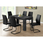 Monarch Specialties - 1089 Table A Manger - 36 po X 60/Faux Bois Noir-Les pattes robustes en forme de bloc gardent tout à sa place lors de vos rassemblements; épaisse construction du tablier, vous permettant de préparer un repas gourmet!