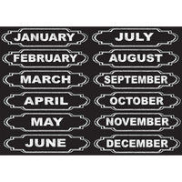 Grands aimants prédécoupés Ashley, calendrier des mois pour tableau noir, paquet de 72-Les produits magnétiques sont parfaits pour l'organisation et la décoration