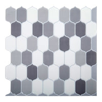 CTG – Carreaux muraux à motif ovale, multi-gris, 6 pièces-Ensemble : livré dans une boîte de 6 feuillets de carreaux muraux de qualité supérieure, adaptés aux surfaces lisses et propres