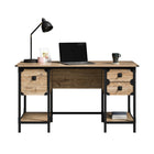 Sauder 54"W La Collection Steel River Bureau - Finition Milled Mesquite-Tablettes ouvertes pour rangement et présentation additionnels. Ossature métallique durable. Fini sur tous les côtés pour d'emplacement polyvalentes.