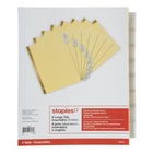 Staples® - Séparateurs à onglets insérables, 8 onglets, transparents-Gros onglets pouvant contenir 2 lignes de texte  