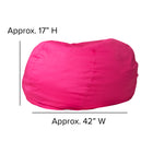 Flash Furniture - Fauteuil poire surdimensionné rose chaud plein-Nettoyer les taches avec un chiffon humide