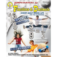 Livre numérique : Mark Twain - Jumpstarters for Fractions & Decimals, 404057-EB, 4e à 8e année-Vous recevrez deux courriels : le premier confirmant la totalité de votre commande et le second comportant un lien de téléchargement. Vous pourrez utiliser le lien de téléchargement immédiatement ou plus tard, comme vous le voulez.