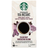 Starbucks - Café de torréfaction italienne foncée VIA Ready - paquet de 8-Déchirez le sachet, ajoutez de l'eau et laissez infusez pendant 10 secondes