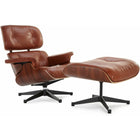 Nicer Furniture - chaise longue et ottoman moderne classique - beige/bois de rose-Revêtement 100 % cuir aniline italien pleine fleur.