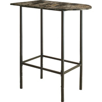 Monarch Specialties - 2315 Bar Maison - 24 po X 36 po /Marbre Espresso/Metal Cafe-Cette table gagne-place est dotée de pattes tubulaires élégantes et d'une surface de couleur cappuccino de style tendance qui rehaussera l'allure contemporaine du décor décontracté de votre salle à manger