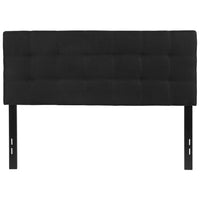 Flash Furniture - Tête de lit Bedford double touffetée et rembourrée en tissu noir-Style contemporain