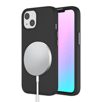 AXS - PROTech coque anti-choc avec bordures surelevees et une durabilite militaire MagSafe pour Apple iPhone 13, Noir-Resistant aux chocs