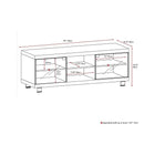 Sonax™ – Meuble de la collection Holland pour téléviseur de 59 po et composants, noir minuit-Fabrication avec panneaux épais