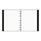 Cahier de notes à couverture rigide Blueline MiracleBind, 9 1/4 x 7 1/4 po, noir, aspect lézard, 150 pages-Comprend également une pochette de rangement, un index et des onglets autocollants