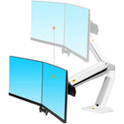 Double moniteur support de bureau Heavy Duty pour les écrans et moniteurs 24 à 32 po de North Bayou - F32B, Blanc-Rotation: 360-degree, Pivot: 180 -degree, Inclinaison: +10 -degree/ - 16 -degree