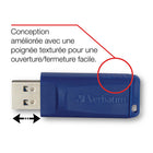 Verbatim - Clé USB - bleue - 128 Go -Compatible avec Windows XP, Vista, Windows 7 et les versions ultérieures, Mac OS X 10.1 et les versions ultérieures, Linux Kernel 2.6 et les versions ultérieures
