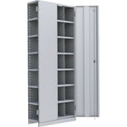 Metalware – Étagère enclenchable RK924, 8 tablettes, 36 x 12 x 88 (po), gris pâle-Système de tablettes ajustables offrant un espace de rangement solide, mais économique qui convient à vos besoins