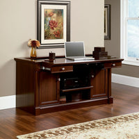 Sauder® - Crédence de la collection Palladia, cerisier Select-Surface de travail coulissante sur glissières pleine extension