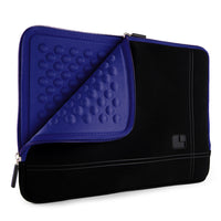Housse de Protection Ordinateur, suède, Vangoddy Pochette PC Portable Ultrabook Sacoche Laptop Compatible 15,6 po, Noir et Bleu-Convient aux ordinateurs portables de 15,6 pouces
