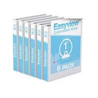 Davis Group Super offre Easyview, Reliure View à anneaux ronds 1 po, personnalisable, paquet de 6 - Blanc-3 Reliure À Anneaux