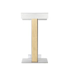 Urbann - Lutrin Y55 avec roulettes, aluminium et bois, naturel-Usage : Discours