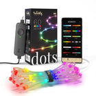 Twinkly - Guirlande lumineuse multicoloure à 60 lumières de 10 pieds Dots avec fil transparent - USB-LED RVB multicoloures - 16 millions de couleurs