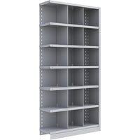 Metalware – Étagère enclenchable RK266, 7 tablettes, 36 x 18 x 76 po, gris pâle-Système de tablettes ajustables offrant un espace de rangement solide, mais économique qui convient à vos besoins
