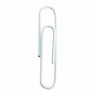 JAM PAPER - Trombone Geant Colore 2", Blanc, 2 Paquets de 75-Taille : 2 pouces (grand/jumbo)