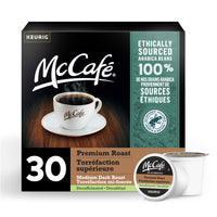 Capsules K-Cup de café de qualité supérieure McCafé - torréfaction mi-foncée - déca - paquet de 30-Torréfaction : ce mélange est torréfié un peu plus foncé que moyen, ce qui donne une saveur équilibrée et un arôme riche