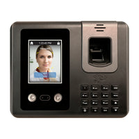 Acroprint Biolook Punch Clock avec reconnaissance faciale et perforation d'empreintes digitales-reconnaissance faciale, numérisation biométrique des doigts, RFID sans contact et code PIN. De plus, la batterie de secours vous permet de continuer à capturer des coups de poing même lorsque l'alimentation est coupée.