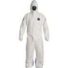 Dupont Personal Protection, Combinaisons Tyvek 400 D A/Capuchon, 4T-Grand, Blanc/Bleu, Tyvek, paquet de 6-Couleur Bleu