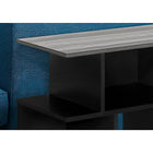Monarch Specialties - 2477 Table D'Appoint - 24 po H/Noir/Dessus Gris-Conception à trois niveaux