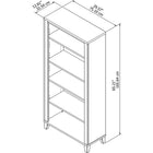 Bush Furniture – Bibliothèque à 5 tablettes Somerset, cerisier moka-29,56 larg. x 12,81 prof. x 65,21 haut. (po)