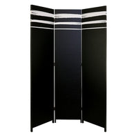 Kiera Grace – Cloison Stockholm Dahl à 3 panneaux, 47 x 71 po, noir et blanc-Séparateur de pièce à 3 panneaux: Créez un nouvel espace avec un magnifique séparateur de pièce facile à utiliser. Créez de l'intimité dans votre maison, créer une nouvelle pièce ou cacher des éléments de rangement