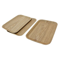 Cathay Importers Bentwood plateau rectangulaire, 14 ” L x 9.5” P x 0,6” H, ensemble de 3-Taille: 14 ” L x 9.5” P x 0,6” H