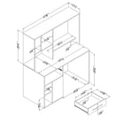 Bureau de travail pour ordinateur, Noir solide, Annexe de Meubles South Shore, 48“L x 22“D x 57“H-TIROIR SUR COULISSES EN MÉTAL: rangez crayons, trombones, effaces et tous autres petits outils dans le tiroir du meuble. Celui-ci est sur coulisses en métal, ce qui garantit une utilisation douce et fluide.