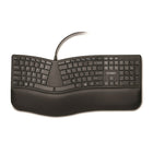 Clavier filaire ergonomique Pro Fit Kensington, noir-Repose-poignet intégré et prise en main neutre, coussins et position du poignet pour un confort et un alignement neutre des mains.