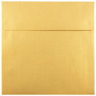 JAM Paper Enveloppes carrées Stardream à fini métallisé, doré, 6 po, 50/paquet-Enveloppes dorées Stardream à effet métallisé