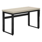 Monarch Specialties - 7679 Bureau 48 po L - Hauteur Adjustable Taupe Moderne/Noir-Peut être utilisé comme bureau d'ordinateur ou table d'écriture, ce bureau pour travailler debout est parfait pour les espaces limités et peut être ajusté de 29,5 pouces à 48 pouces de hauteur.